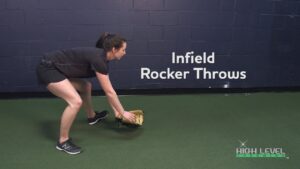 Softball Throwing Infield Rocker Throws High Level Throwing on V